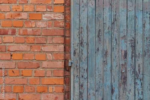 the old door is missing to go to a brick building