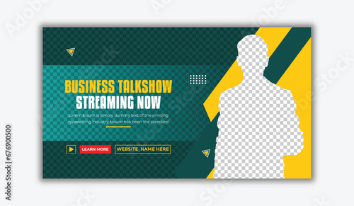 Professional Digital Marketing Agency Business live webinar web banner thumbnail, and video thumbnail design.