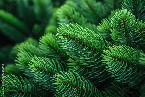 Festive wallpaper featuring the verdant  spiky branches of a fir or pine tree.