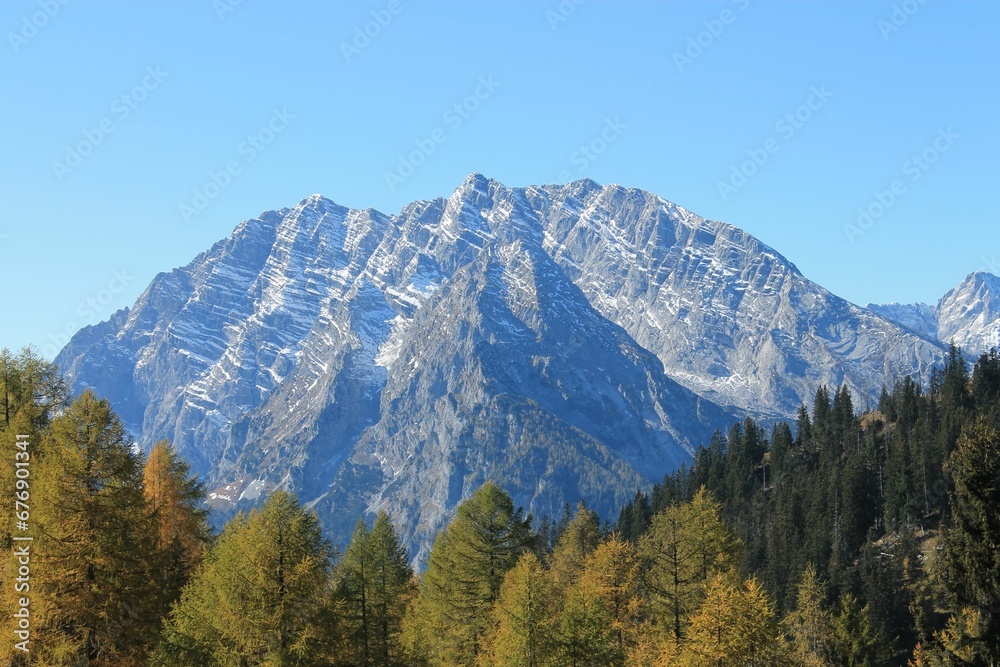 Scenic view of the Alps on a sunny summer day