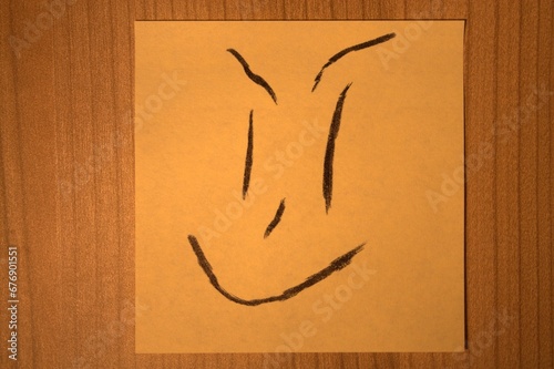 Post-it spiteful gloating face