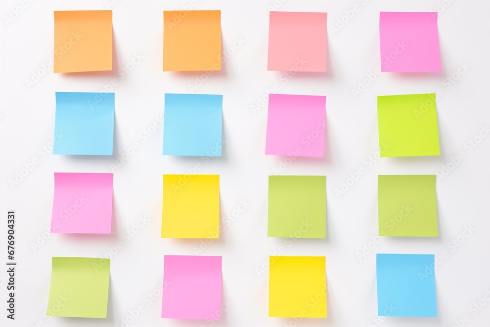 Colourful stationery labels isolated against a plain white background. Colourful stationery labels isolated against a plain white background.