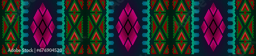  Ethnic, folk, geometric, mosaic ornament, pattern for fabrics, interiors, ceramics and furniture in the Arabian style.