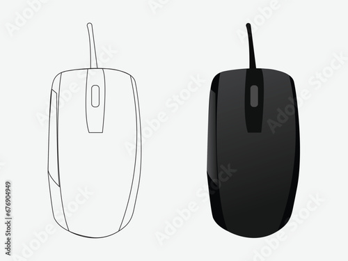 computer mouse isolated on white