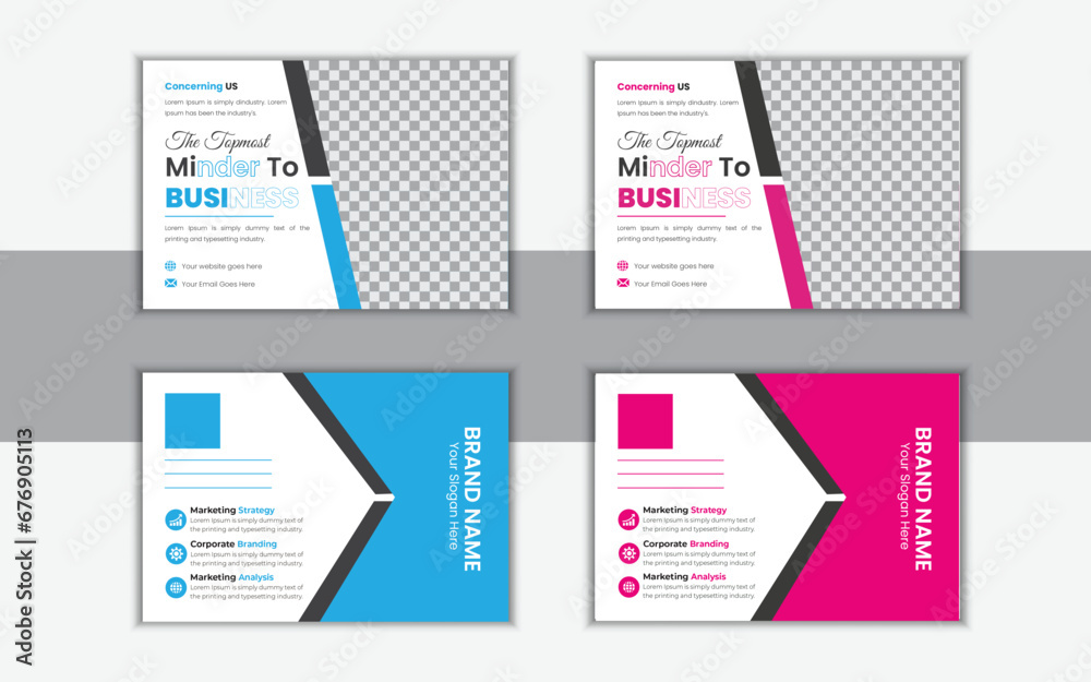  Creative business postcard template.
 stylist corporate business postcard template.
 Digital postcard design template.