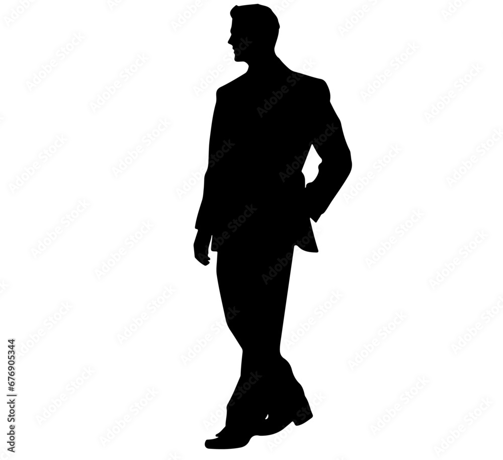 silhouette of a  business person standing