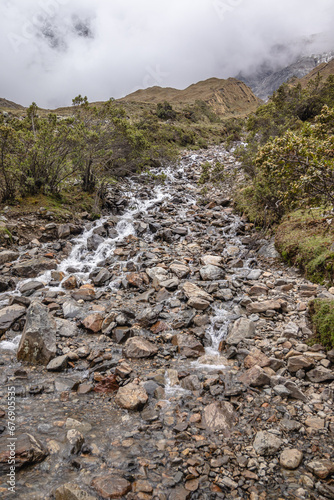 paisagem natural na região da Laguna Humantay, no povoado de Soraypampa, Peru photo