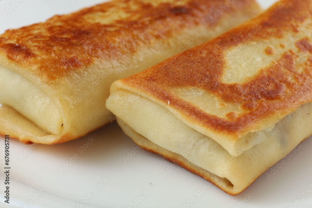 Pancakes dish on a light background Pancakes dish on a light background