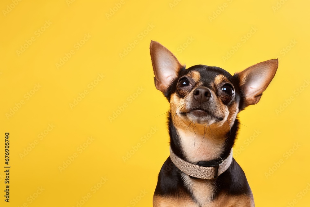 cute dog on an isolated background studio shot, Generative AI