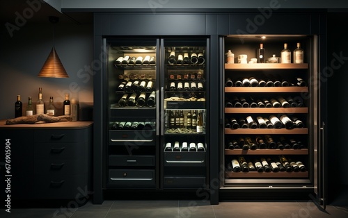 Cellar for Wine with Controlled Temperature Storage.