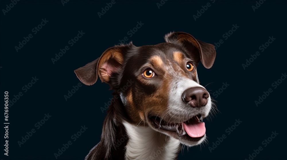 studio shot of a shelter dog on an isolated background, Generative AI