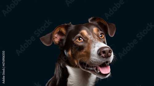 studio shot of a shelter dog on an isolated background, Generative AI © Visual Vortex