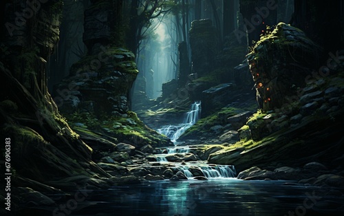 A Hidden Waterfall Deep in the Forest. © Tayyab Imtiaz