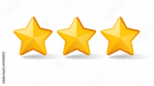 Enhance user experience with this flat icon depicting a five-star customer product rating review  perfect for integration into apps and websites.