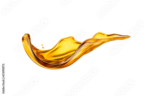 A splash of olive or motor oil. Isolated on a white background.