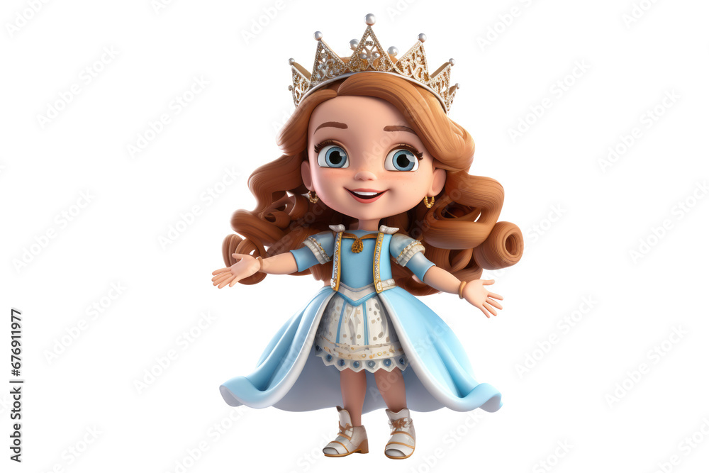 Fototapeta premium 3D Cartoon Queen Character