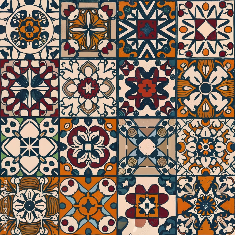 seamless pattern with shapes