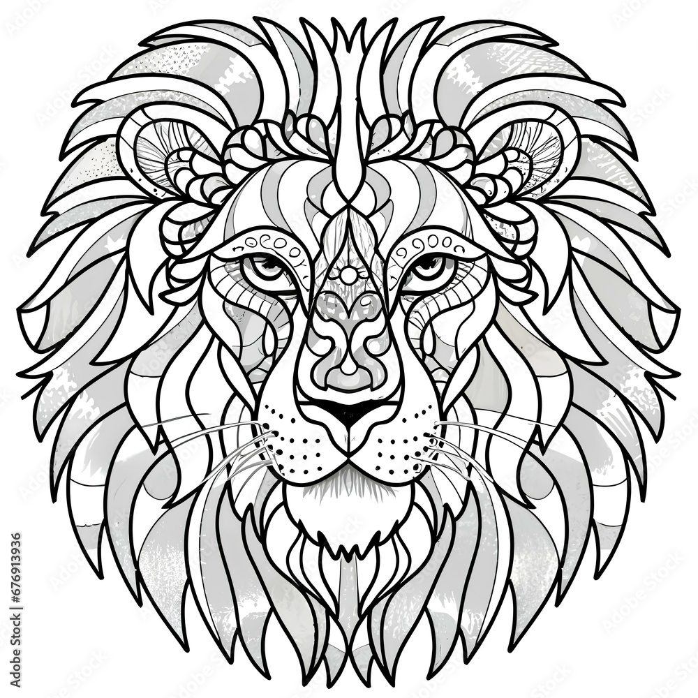 Obraz premium lion head illustration