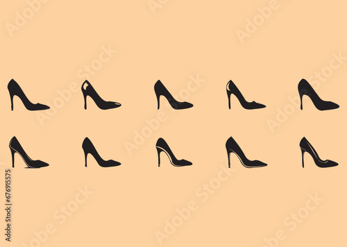 female high heel shoe drawing art, high heel shoe eps drawing, vector art, eps, editable, print ready.
