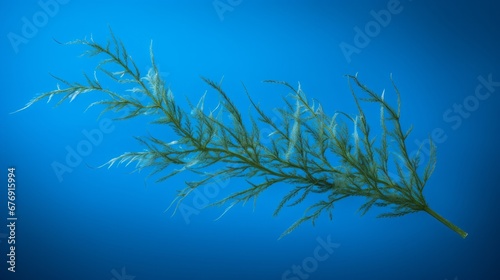 Seaweed on blue background. © Yahor Shylau 