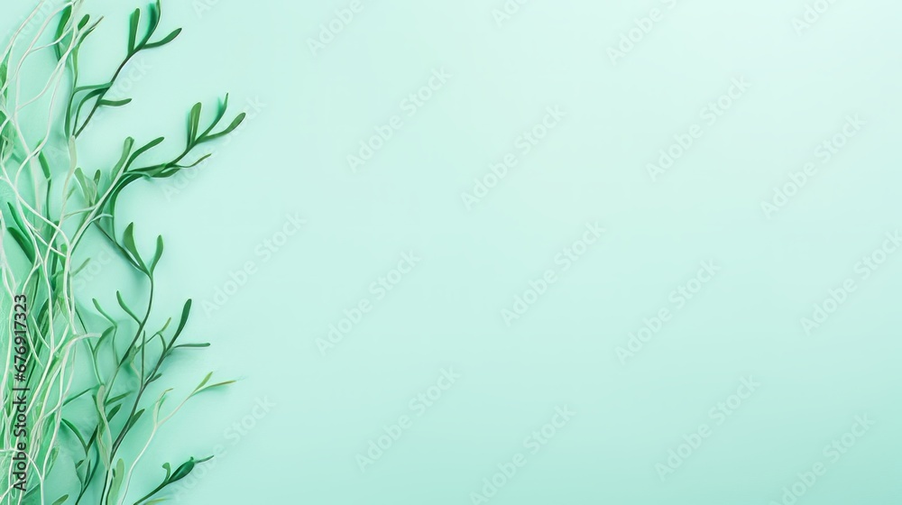 Seaweed green. Background for text. - obrazy, fototapety, plakaty 