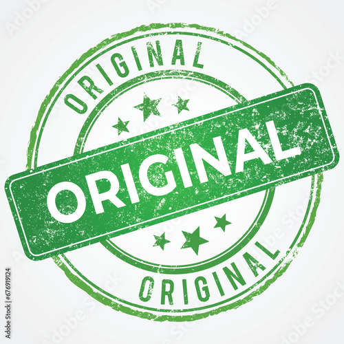 Original Stamp in Green Shade with Grunge Look