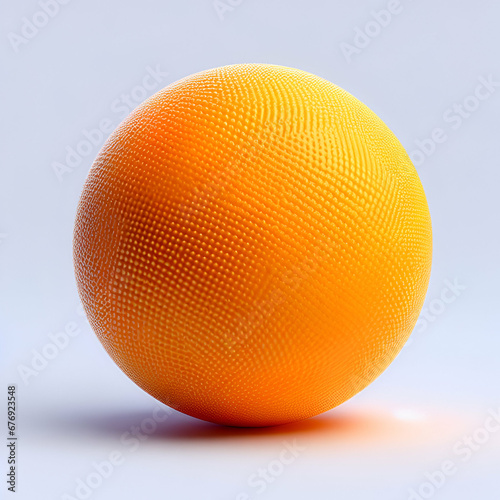 3d render orange isolated on white background