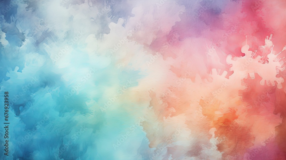 Deserted blue sky with multicolored abstract backgrounds