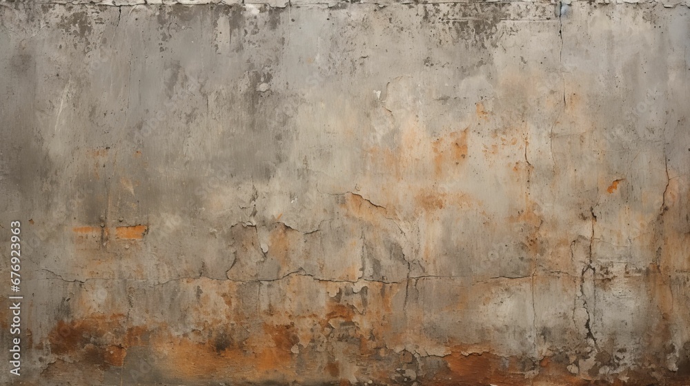 Weathered Wall with Stained and Textured Patterns