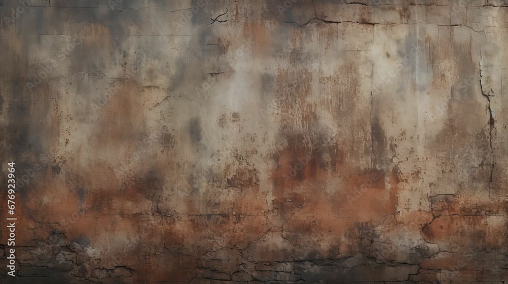 Abstract Textured Wall with Weathered Rusty Wall