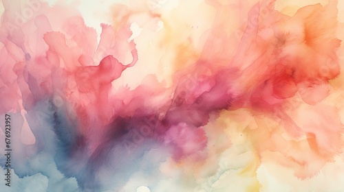 Colorful abstract background painting of pink and blue watercolor