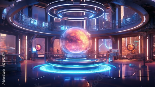 Hightech innovation hub background