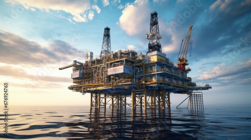 Remote offshore oil and gas wellhead platform that generated raw materials for the onshore petrochemical, power generation, and refinery industries. First-topaz