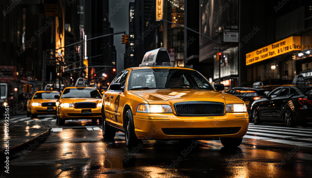 Bustling downtown new york city street scene with yellow cabs in motion blur 16k super quality Bustling downtown new york city street scene with yellow cabs in motion blur 16k super quality
