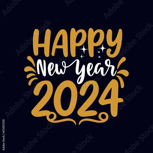 Happy New Year 2024 svg design