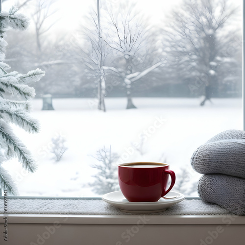 cup of hot tea, winter 