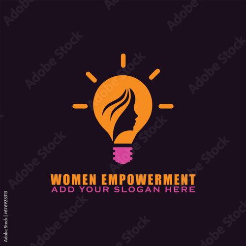 women empowerment logo design vector format