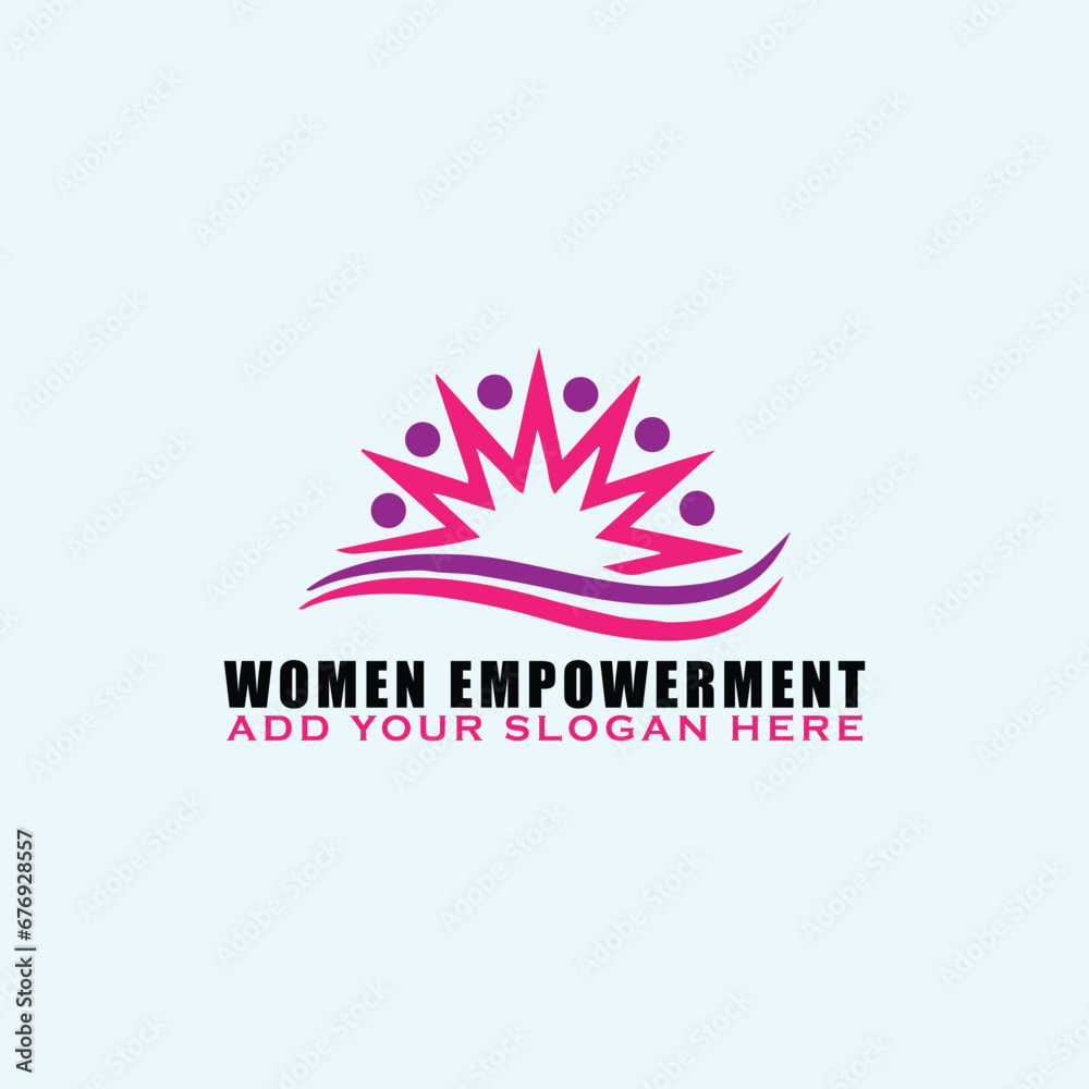 women empowerment logo design vector format