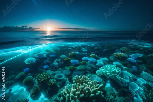 coral reef in the blue sea © Shahla