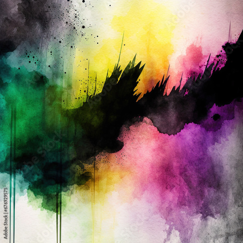 Watercolor Euphoria  Multicolor Dreamscape