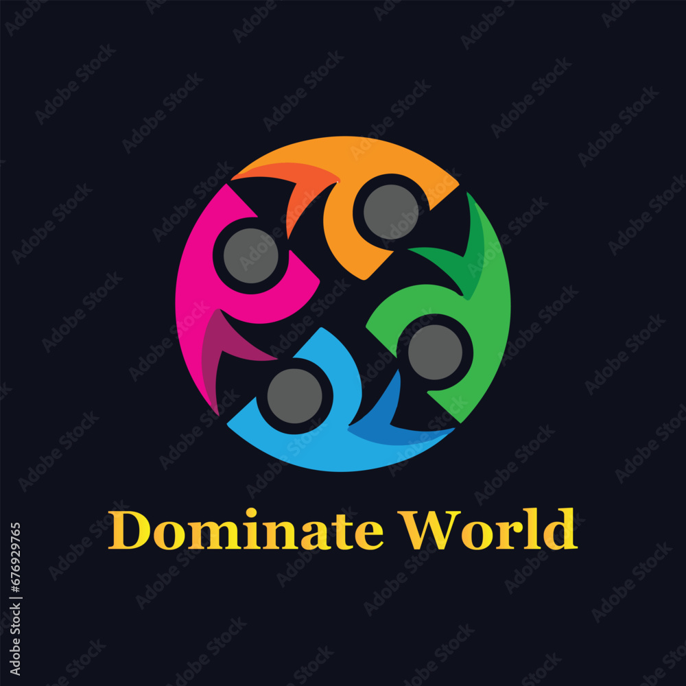 world global dominate logo design vector format world global dominate logo design vector format