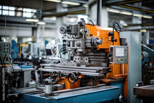 An advanced metalworking machine in an industrial setting © nordroden
