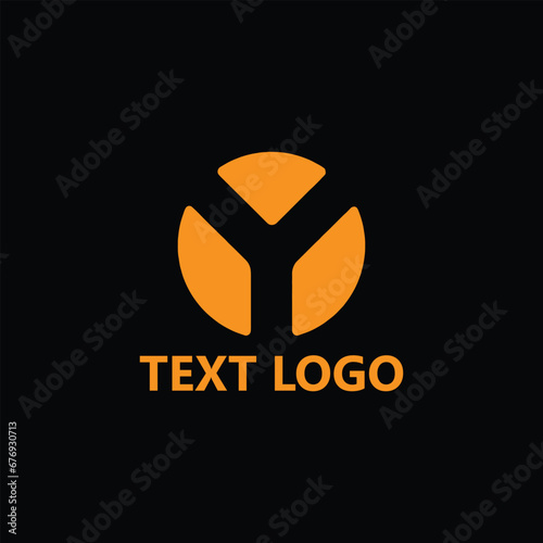 letter y text logo design vector format