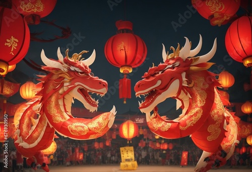 red chinese dragon