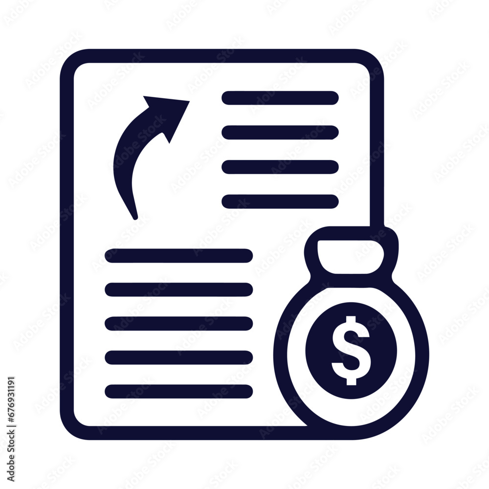 note, fund, dollar, report, business money report icon note, fund, dollar, report, business money report icon