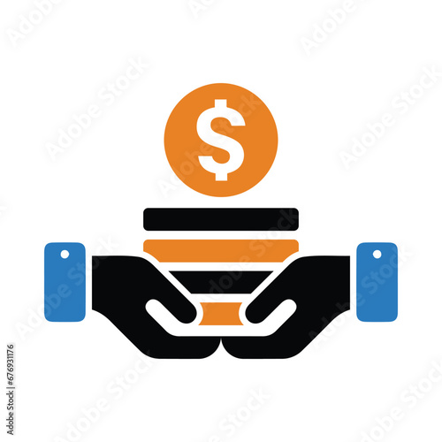 hand, money, fund, handover, dollar, fund handover icon