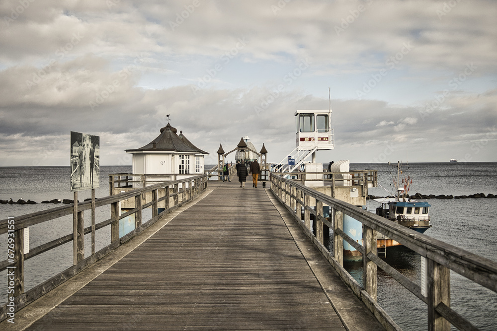Seebrücke Sellin an der Ostsee, Rügen, Mecklenburg Vorpommern, Deutschland