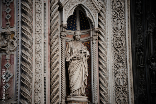Details of the statues of Florence, Italy