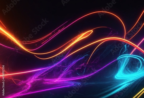 abstract background with glowing lines © emdadul