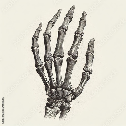 Sketch of a skeleton hand
